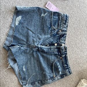 Wild Fable Blue Jean Shorts Distressed High-Waisted